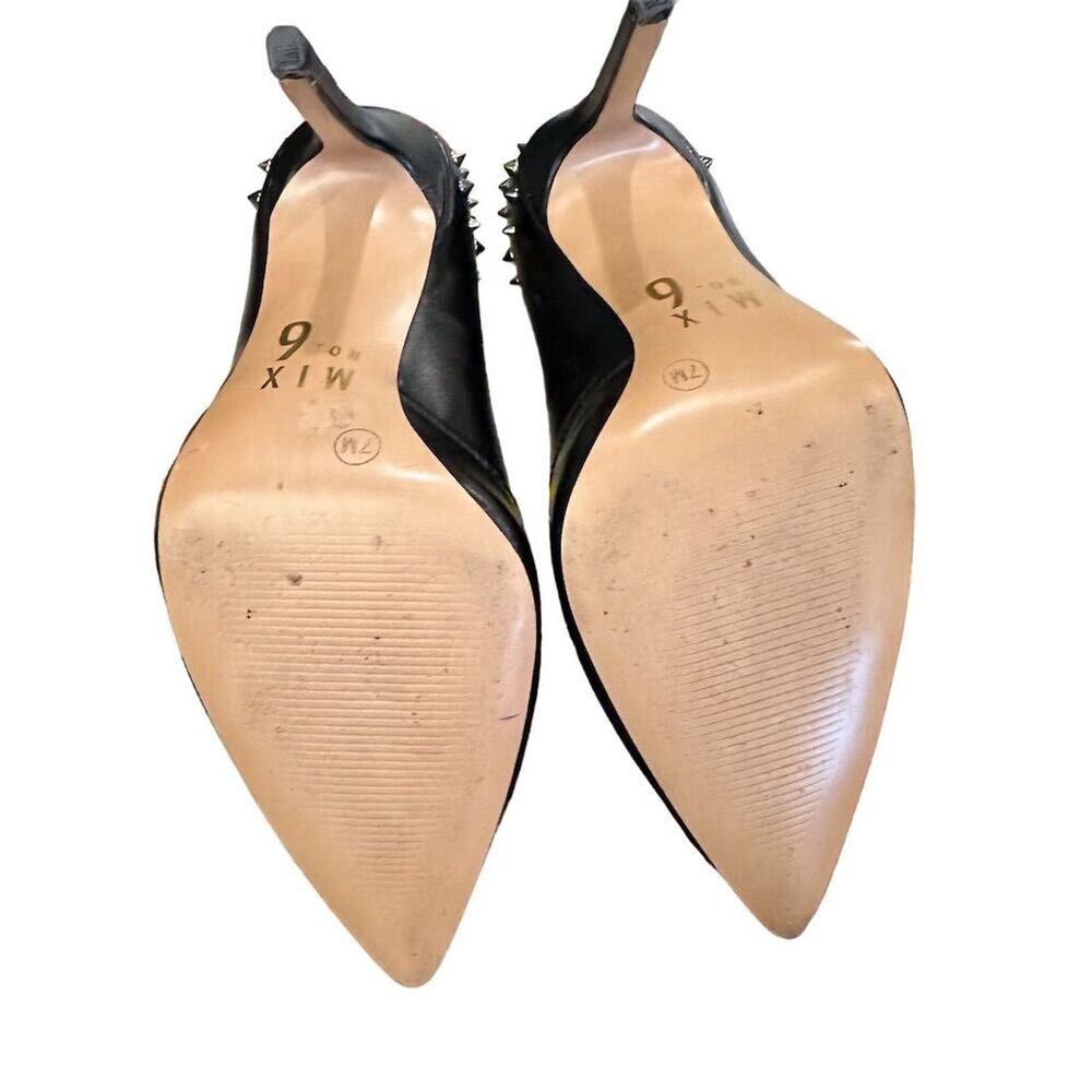 Mix No. 6‎ Women's Black Studded Stiletto Heels Size 7M Party Pumps 4” heels - Picture 9 of 11